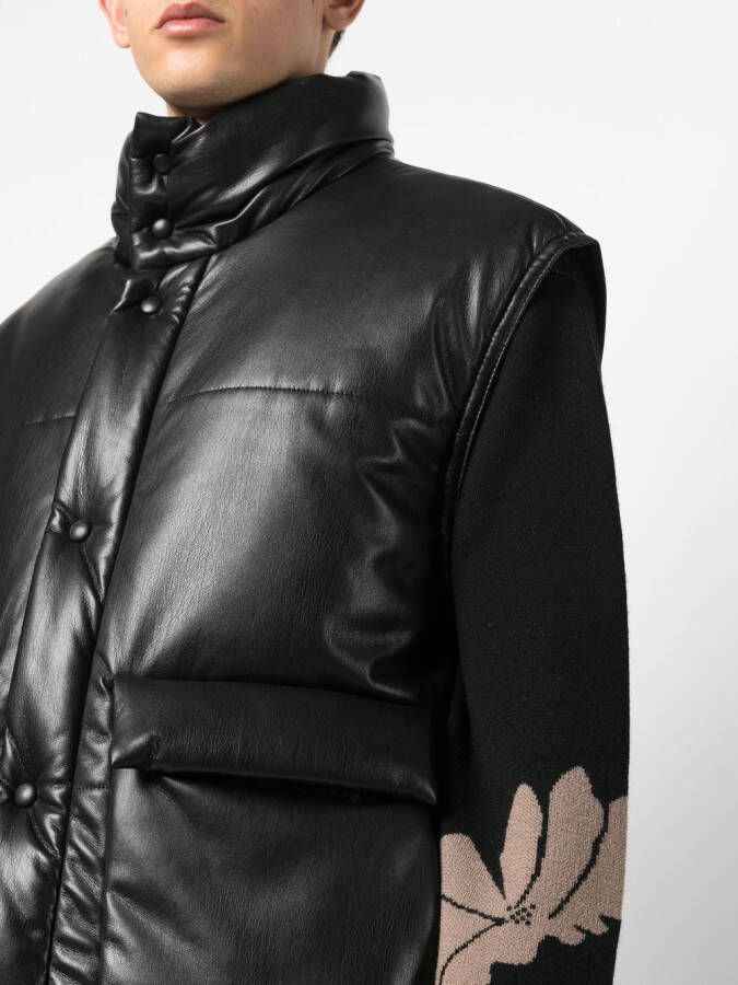 Nanushka Bodywarmer van imitatieleer Zwart