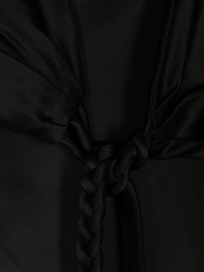 Nanushka Satijnen sjaal Zwart