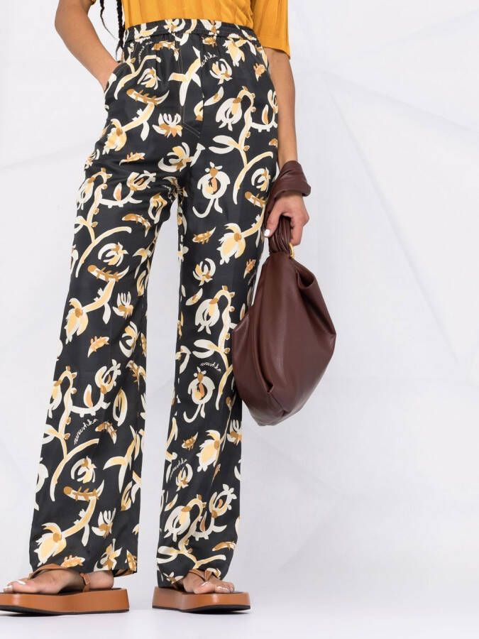 Nanushka Broek met elastische taille Zwart