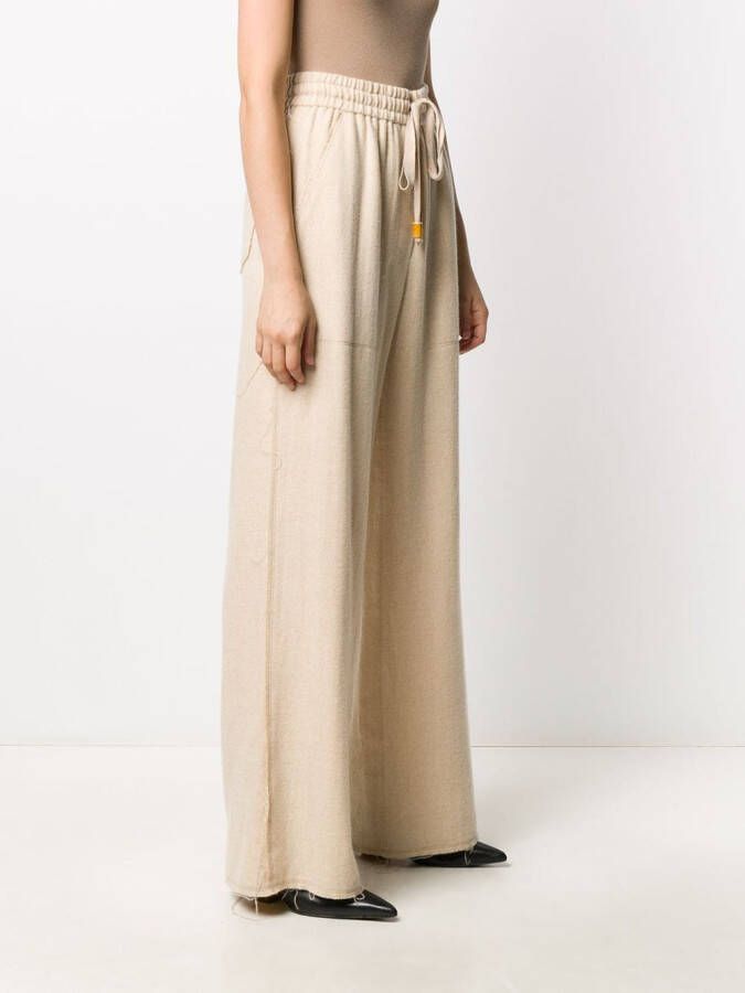 Nanushka Broek met plooi-detail Beige