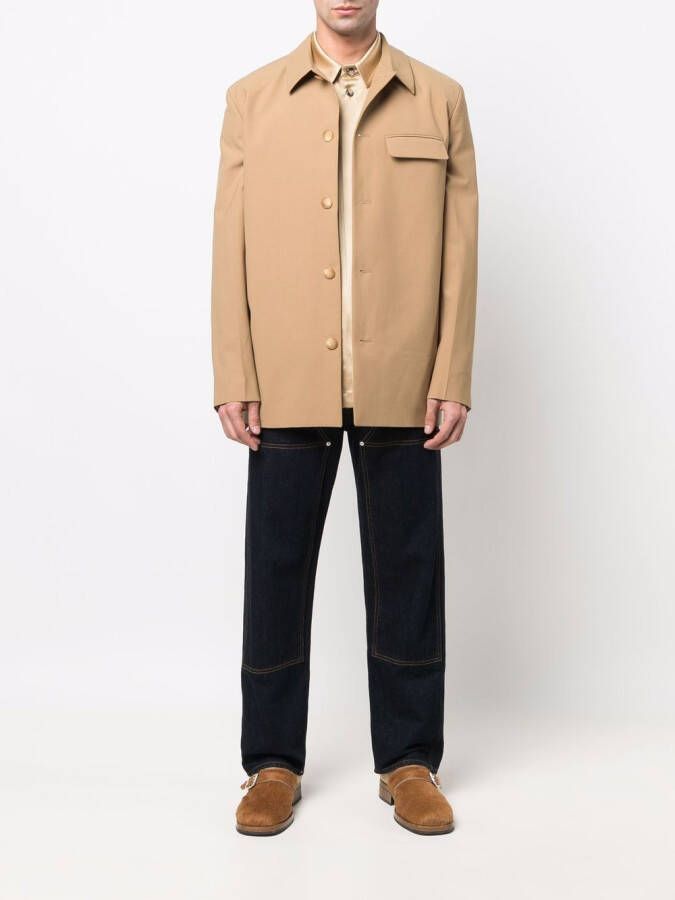 Nanushka Button-up shirtjack Beige