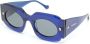 Nanushka Cathi zonnebril met vierkant montuur Blauw - Thumbnail 2