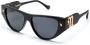 Nanushka Emme zonnebril met cat-eye montuur Zwart - Thumbnail 2