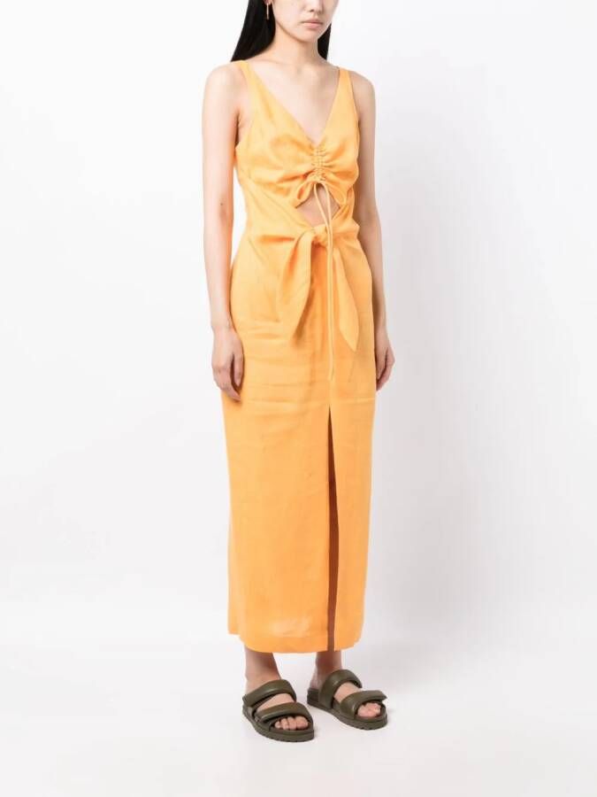 Nanushka Gedrapeerde jurk Oranje