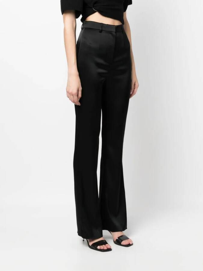 Nanushka High waist broek Zwart