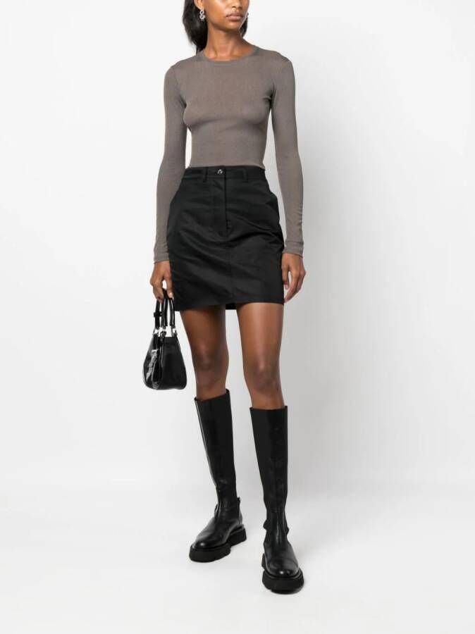 Nanushka High waist mini-rok Zwart