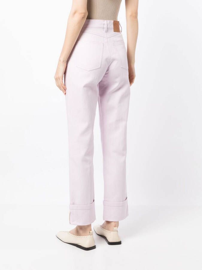 Nanushka Jeans met omgeslagen pijpen Roze