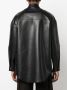 Nanushka Black Martin Faux Leather Shirt Zwart - Thumbnail 4