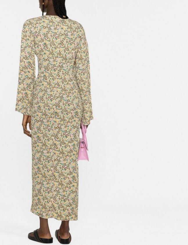 Nanushka Maxi-jurk met bloemenprint Geel