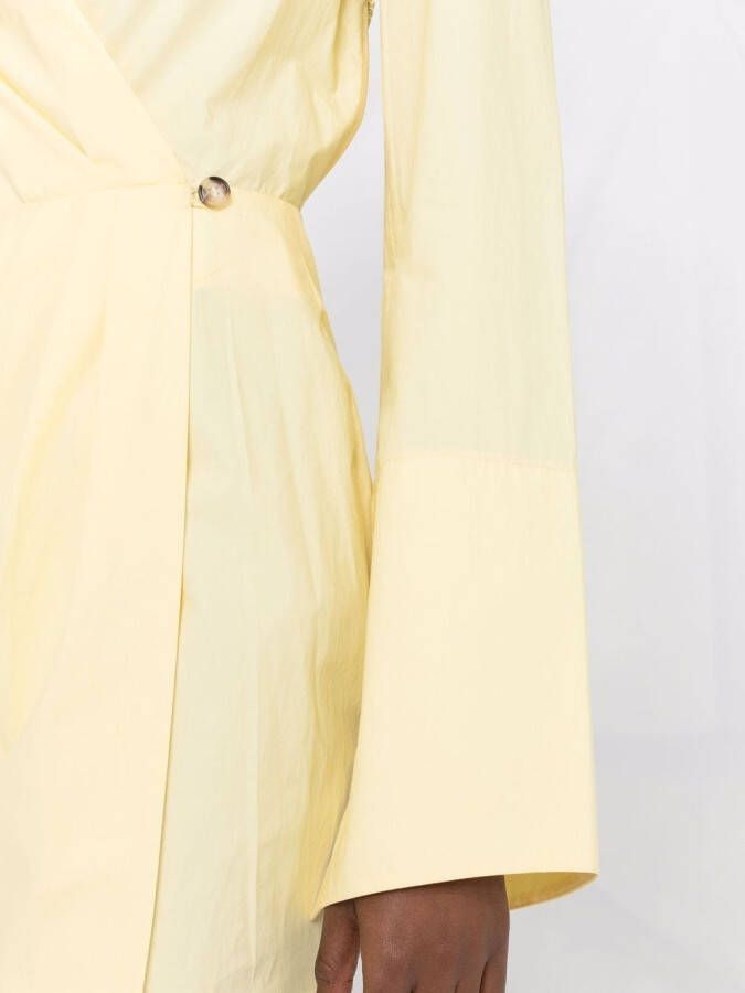 Nanushka Mini-jurk met open rug Geel