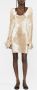 Nanushka Mini-jurk met zakdoek manchetten Beige - Thumbnail 2