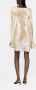 Nanushka Mini-jurk met zakdoek manchetten Beige - Thumbnail 4