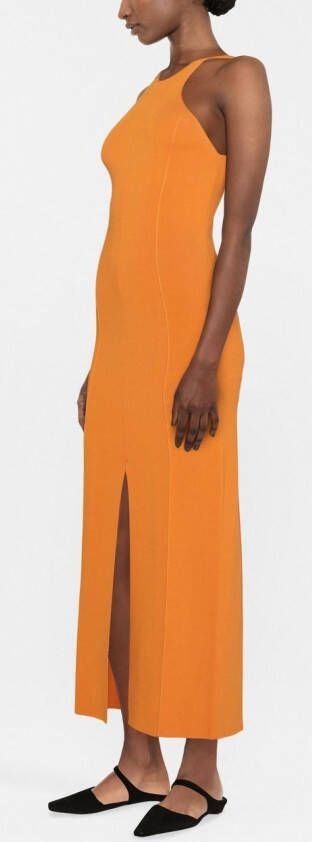 Nanushka Mouwloze midi-jurk Oranje