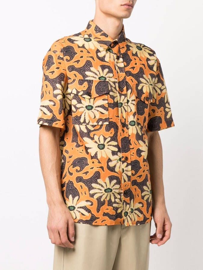 Nanushka Overhemd met bloemenprint Oranje