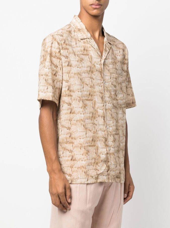 Nanushka Overhemd met korte mouwen Bruin