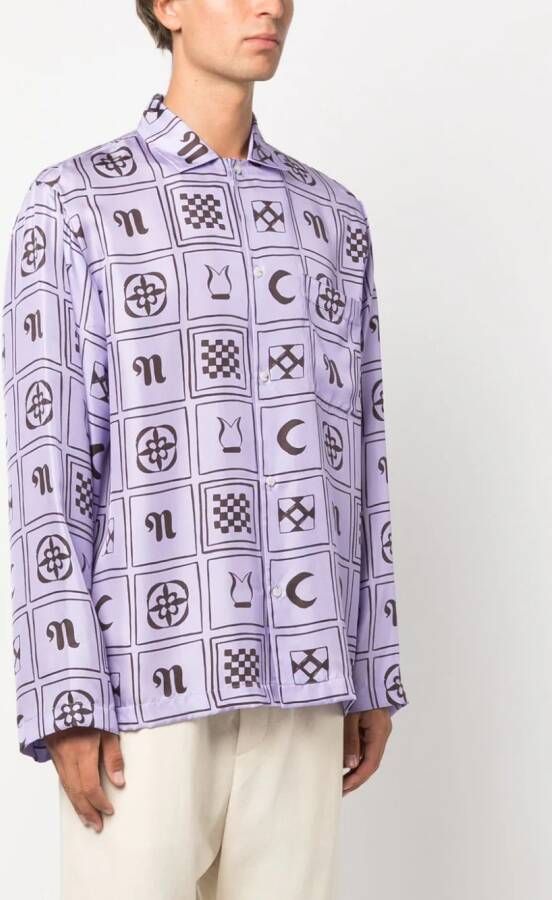 Nanushka Overhemd met print Paars