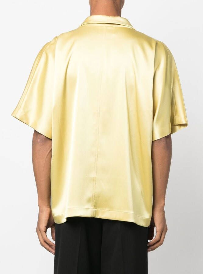 Nanushka Overhemd met satijnen afwerking Geel