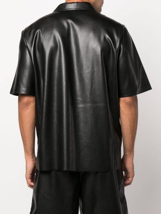 Nanushka Overhemd van imitatieleer Zwart
