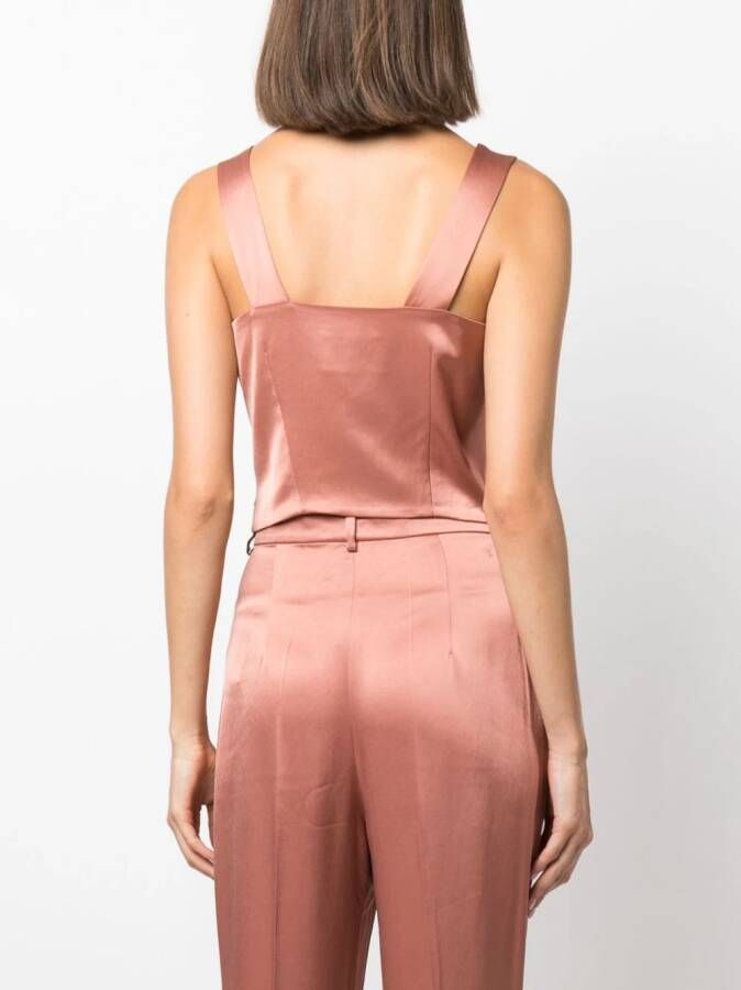 Nanushka Satijnen top Roze