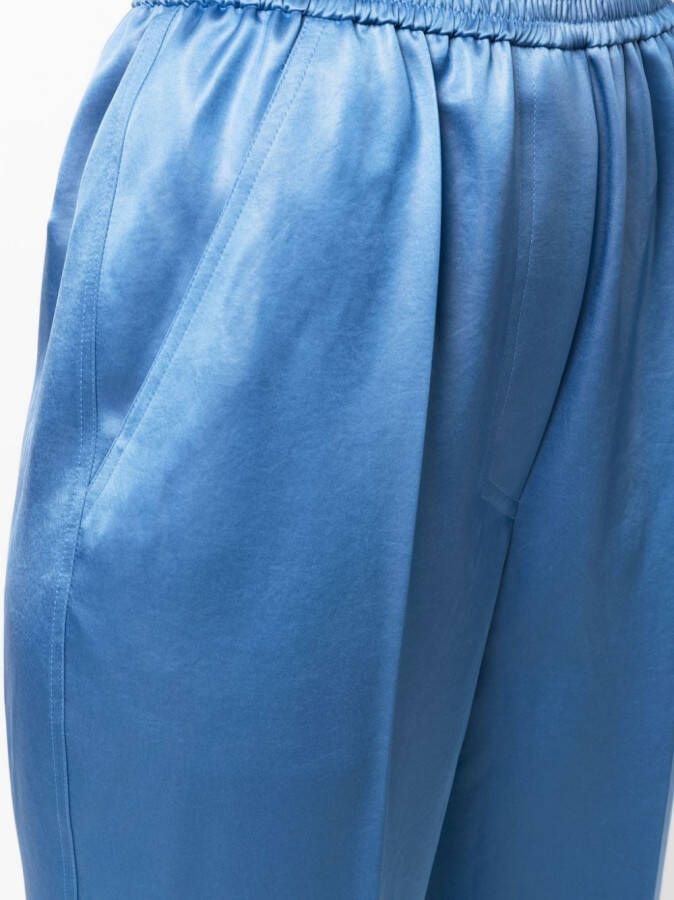 Nanushka Satijnen broek Blauw