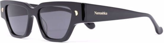 Nanushka Sazzo zonnebril met D-montuur Zwart