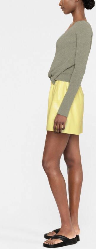 Nanushka Shorts met elastische taille Geel