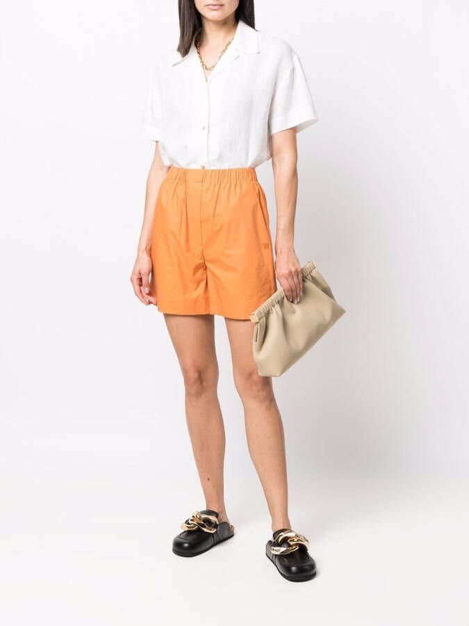 Nanushka Shorts met elastische taille Oranje