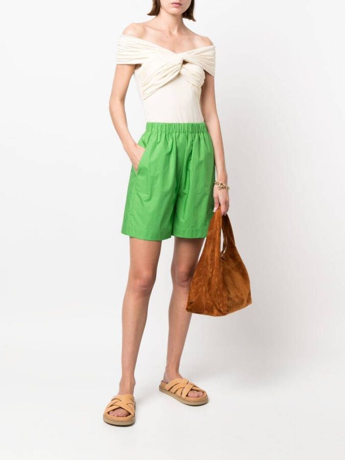 Nanushka Shorts met elastische tailleband Groen