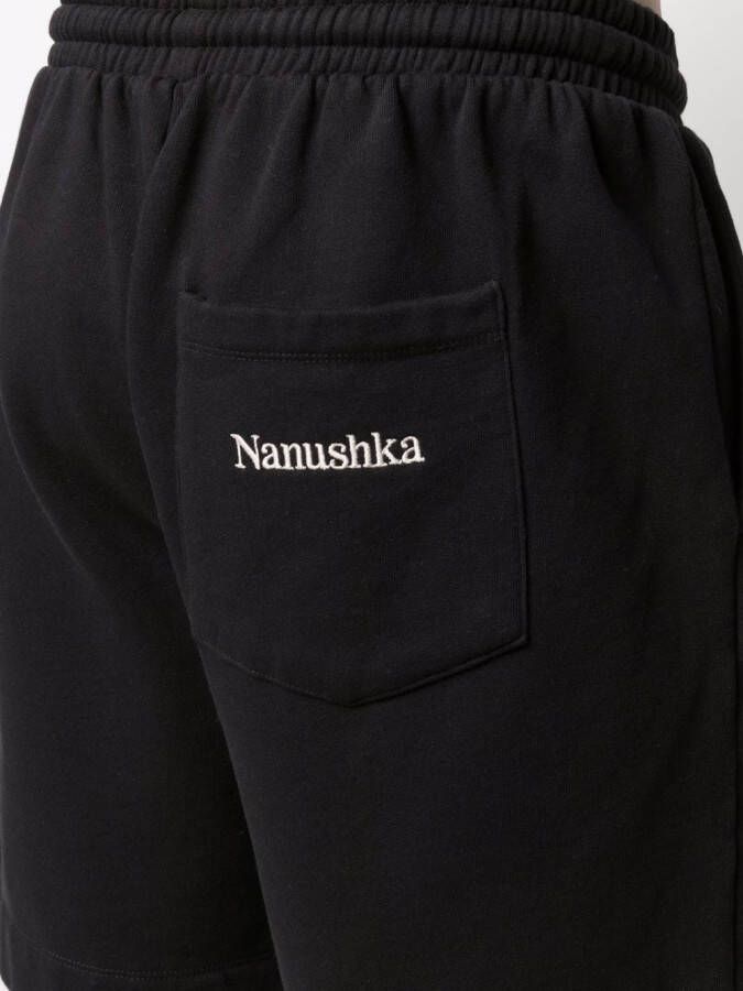 Nanushka Shorts met logo Zwart