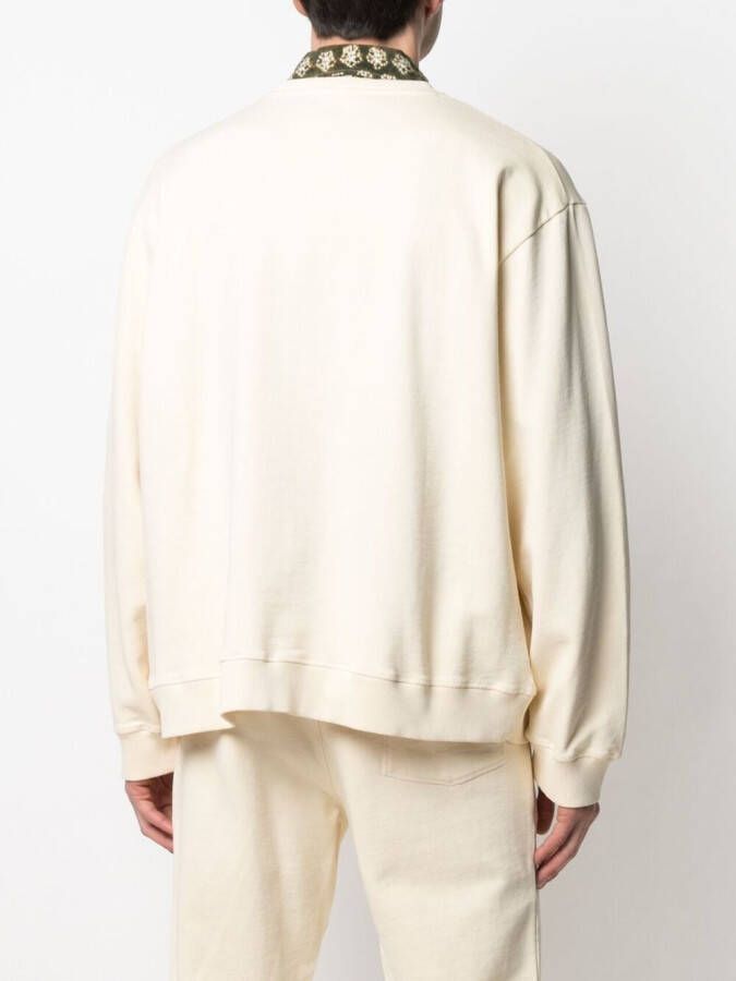 Nanushka Sweater met geborduurd logo Beige