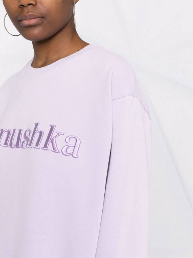 Nanushka Sweater met geborduurd logo Paars