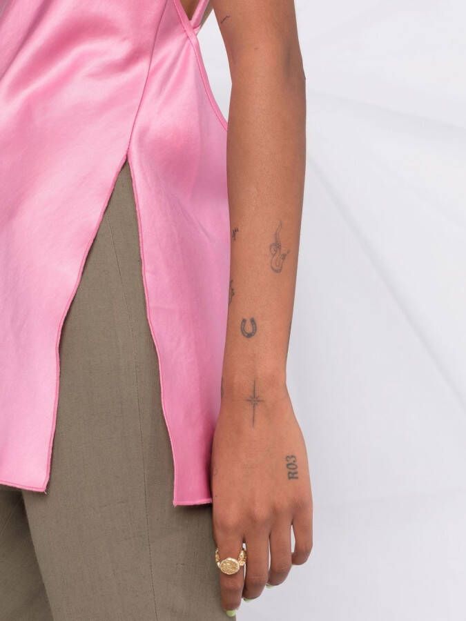 Nanushka Top met laag uitgesneden rug Roze
