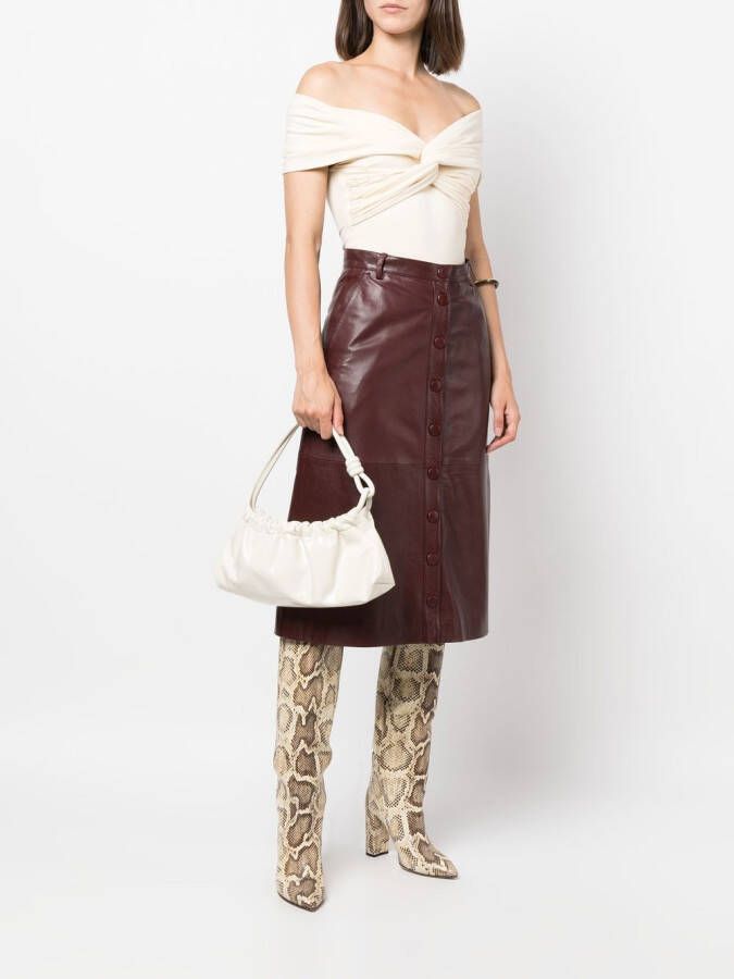 Nanushka Valerie shopper met ruches Beige
