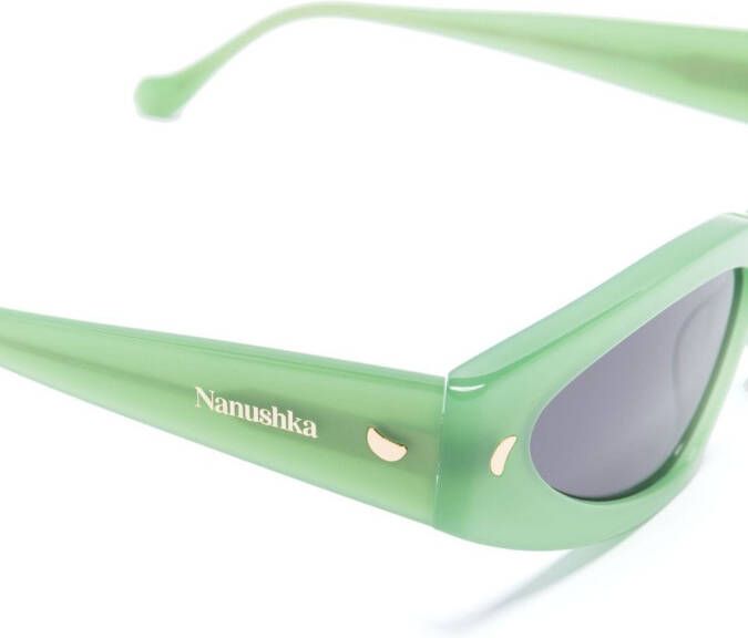 Nanushka Zonnebril met D-montuur Groen