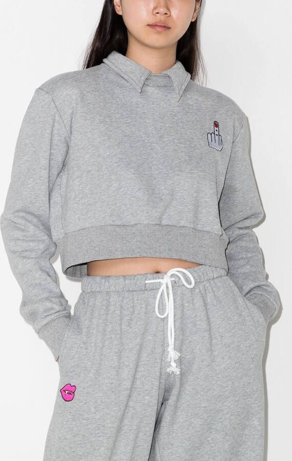 Natasha Zinko Cropped sweater Grijs