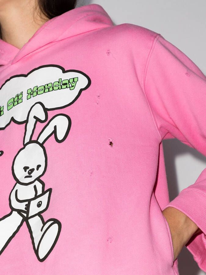 Natasha Zinko Gerafelde hoodie Roze