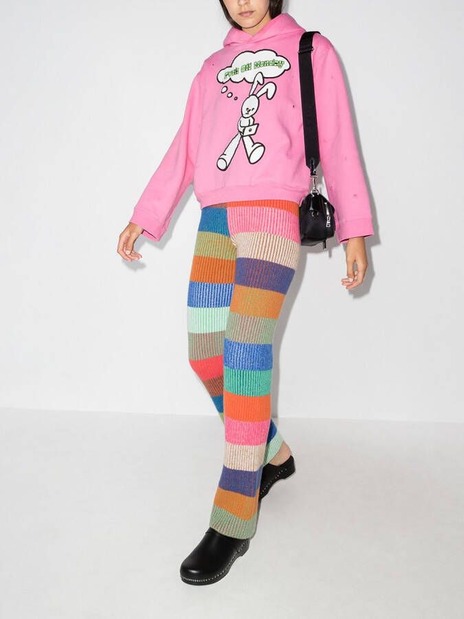 Natasha Zinko Gerafelde hoodie Roze