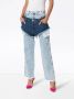 Natasha Zinko high waisted jeans with a denim shorts layer Blauw - Thumbnail 3