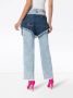 Natasha Zinko high waisted jeans with a denim shorts layer Blauw - Thumbnail 4