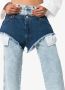Natasha Zinko high waisted jeans with a denim shorts layer Blauw - Thumbnail 5