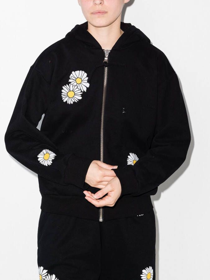 Natasha Zinko Hoodie met madeliefjesprint Zwart