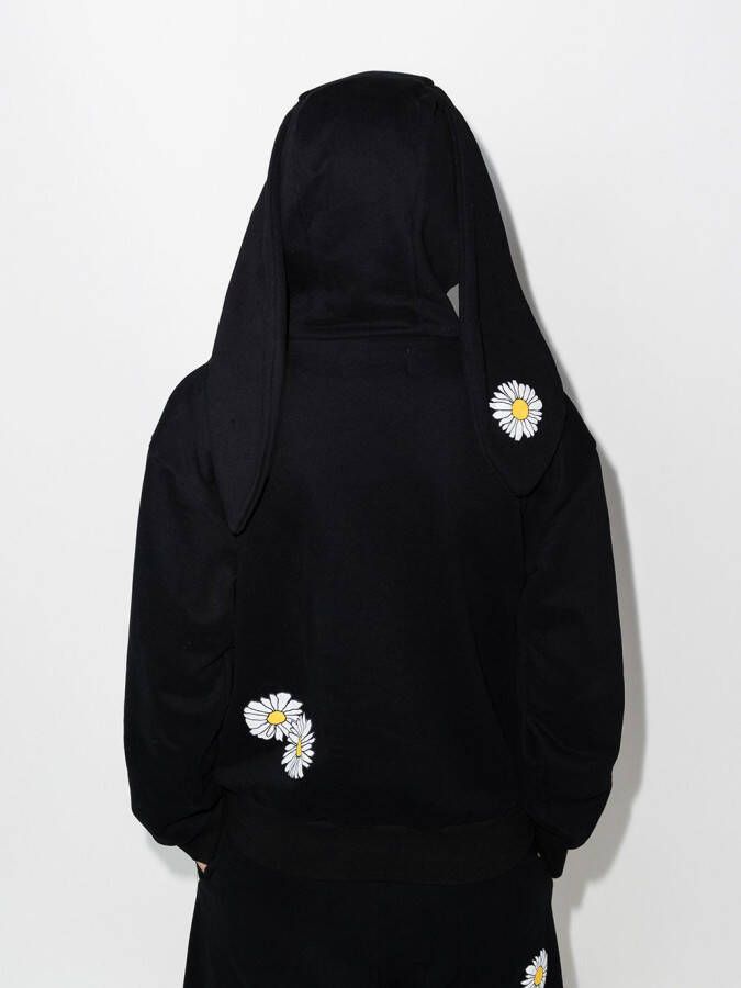 Natasha Zinko Hoodie met madeliefjesprint Zwart