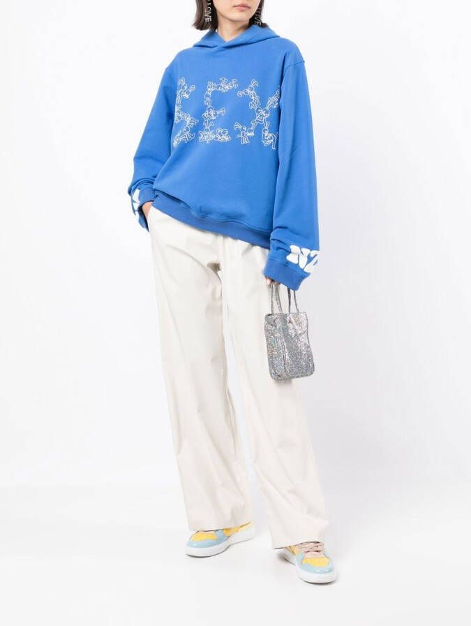 Natasha Zinko Hoodie met grafische print Blauw