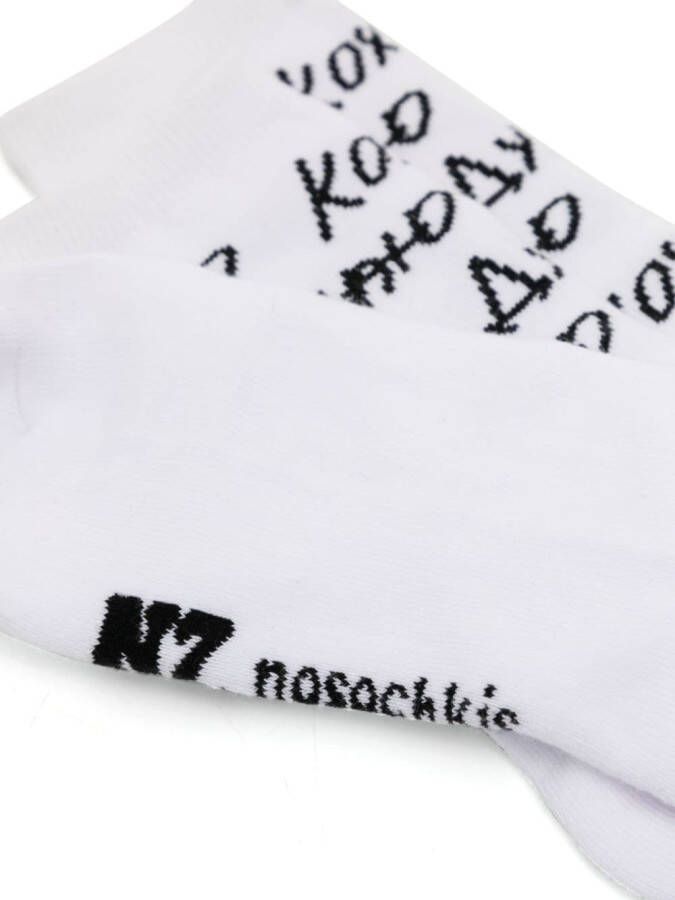 Natasha Zinko Intarsia sokken Wit