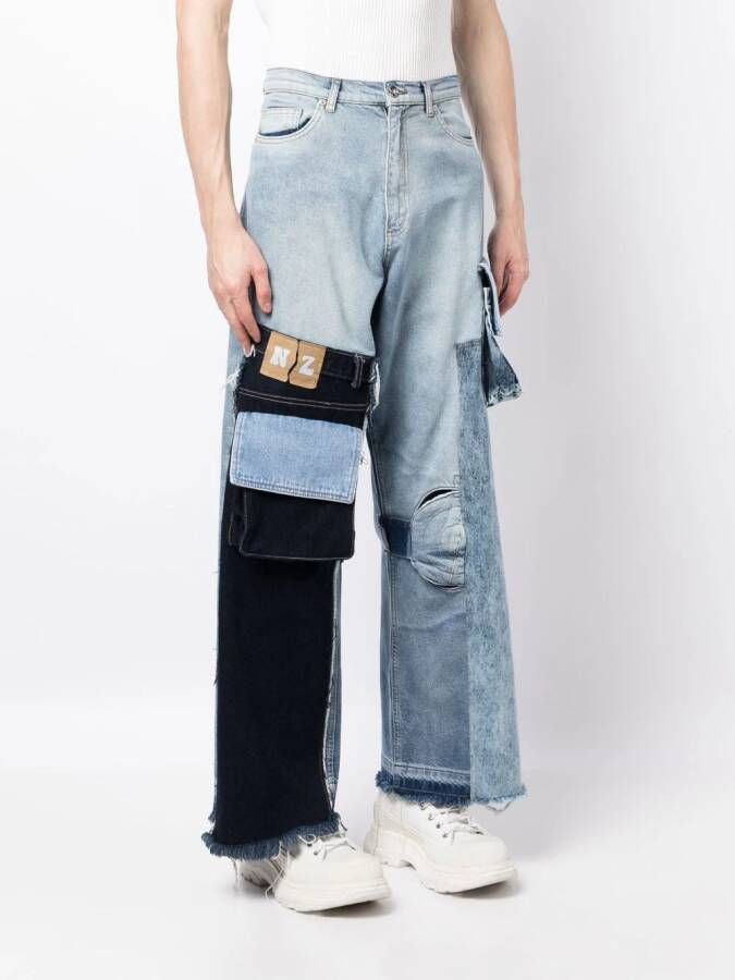 Natasha Zinko Jeans met patchwork Blauw