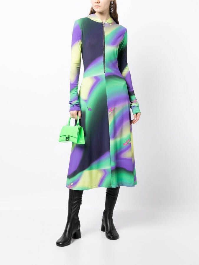Natasha Zinko Jurk met print Veelkleurig