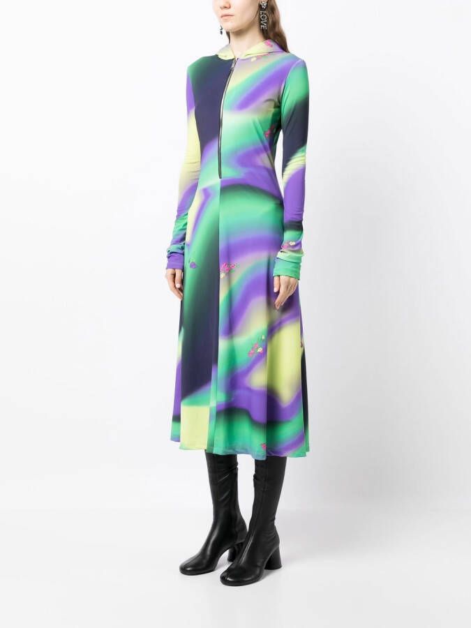 Natasha Zinko Jurk met print Veelkleurig