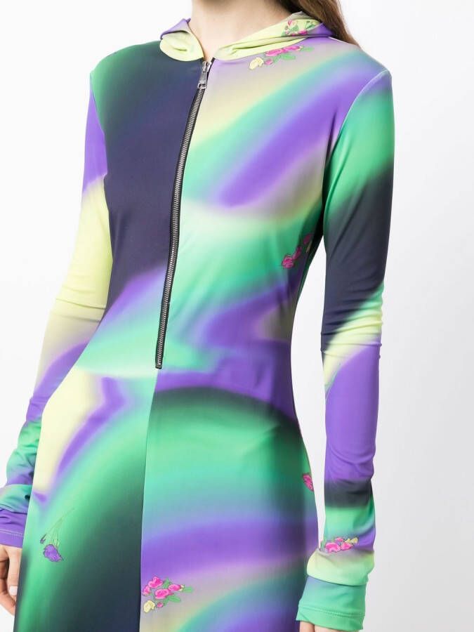 Natasha Zinko Jurk met print Veelkleurig
