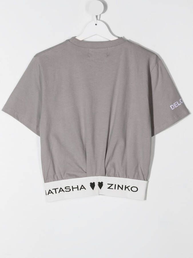 Natasha Zinko Kids Cropped T-shirt Grijs
