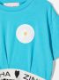 Natasha Zinko Kids T-shirt met bloe print Blauw - Thumbnail 3
